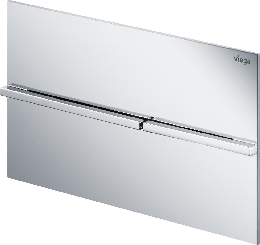 Viega Visign placca di comando per WC cromo lucido-acciaio 773649