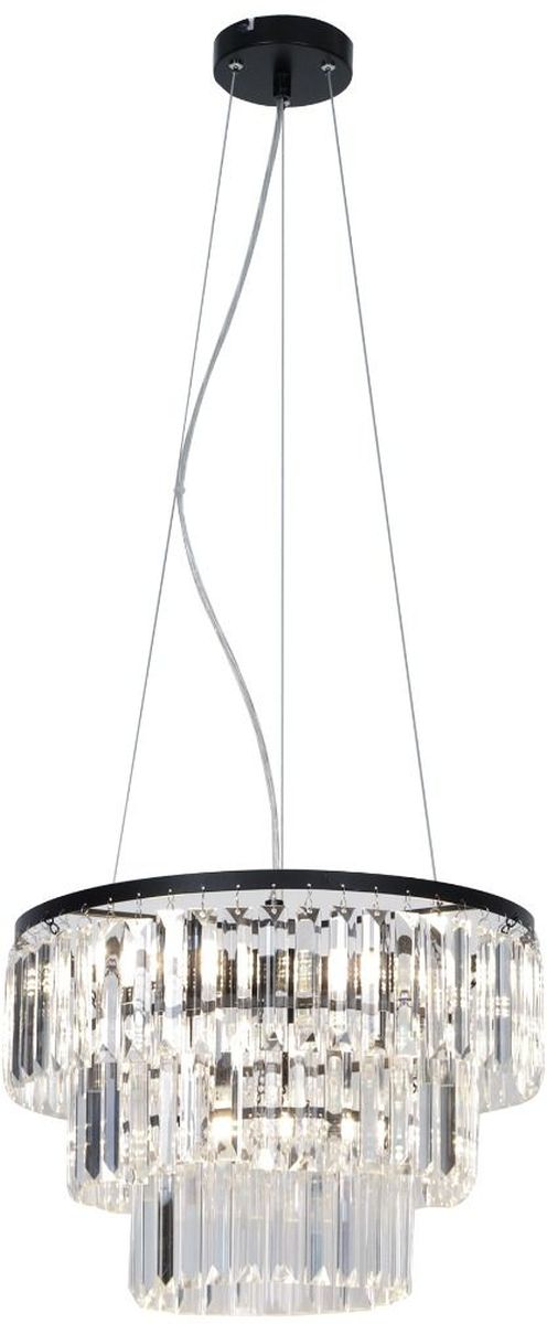 Zuma Line Tifanny lampada sospesa 4x40 W nero-cristallo P17127-4