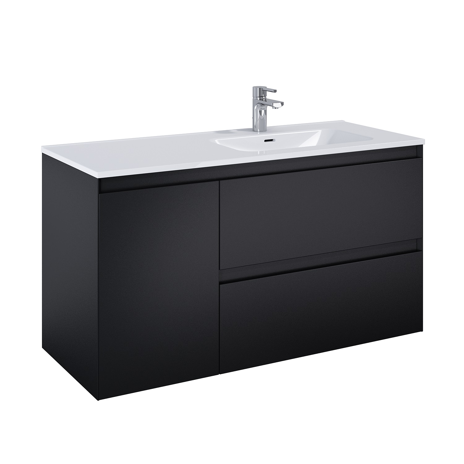 Elita Split armadietto 120x45.8x63.5 cm sottolavabo sospeso nero RE011205257160