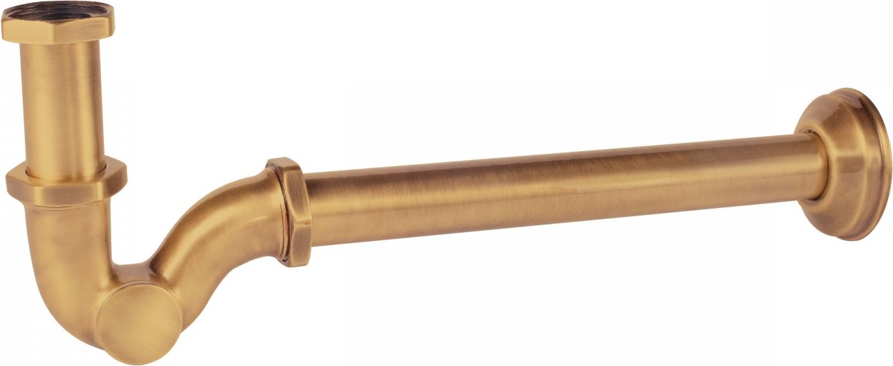 Tres sifone per lavabo a tubo oro 03463820OM