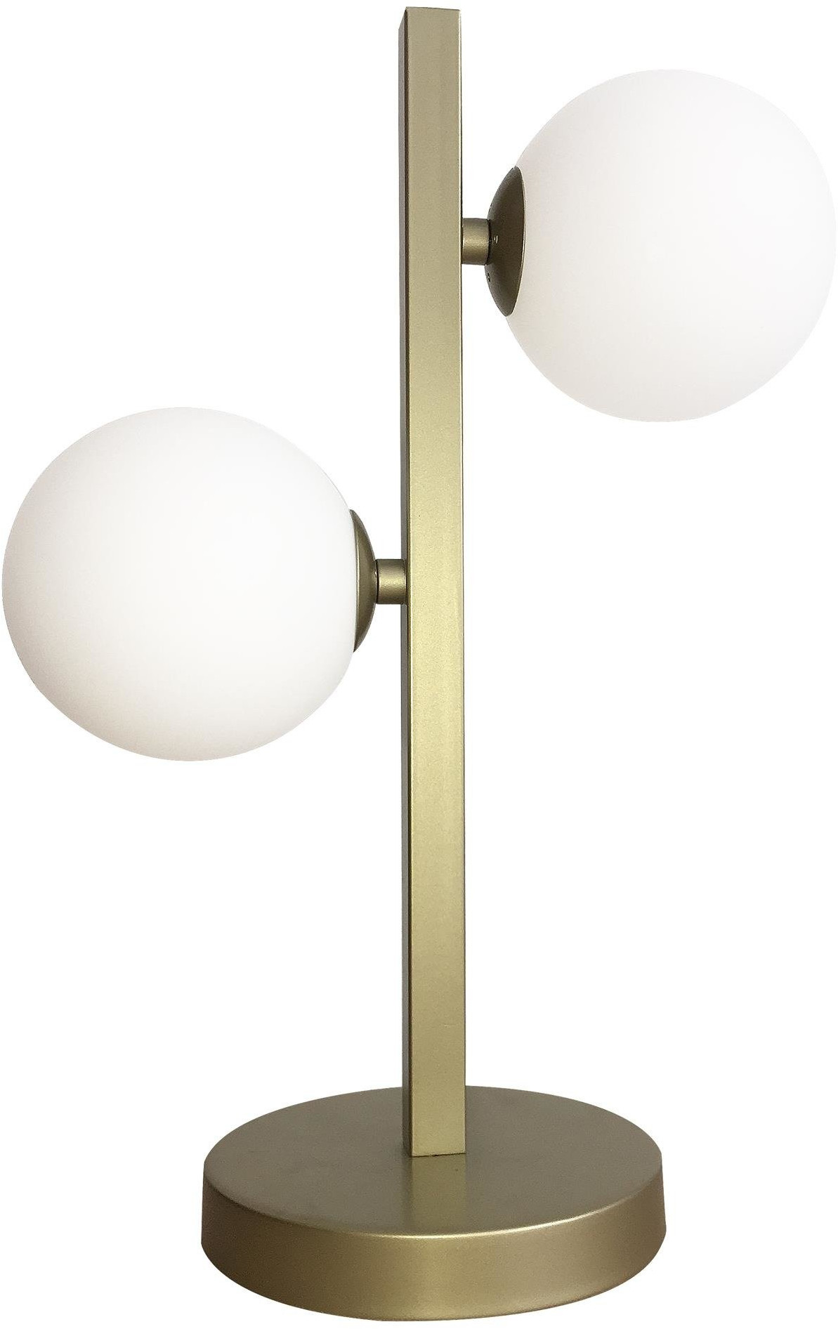 Candellux Kama lampada da tavolo 2x28 W bianco-ottone 42-73433