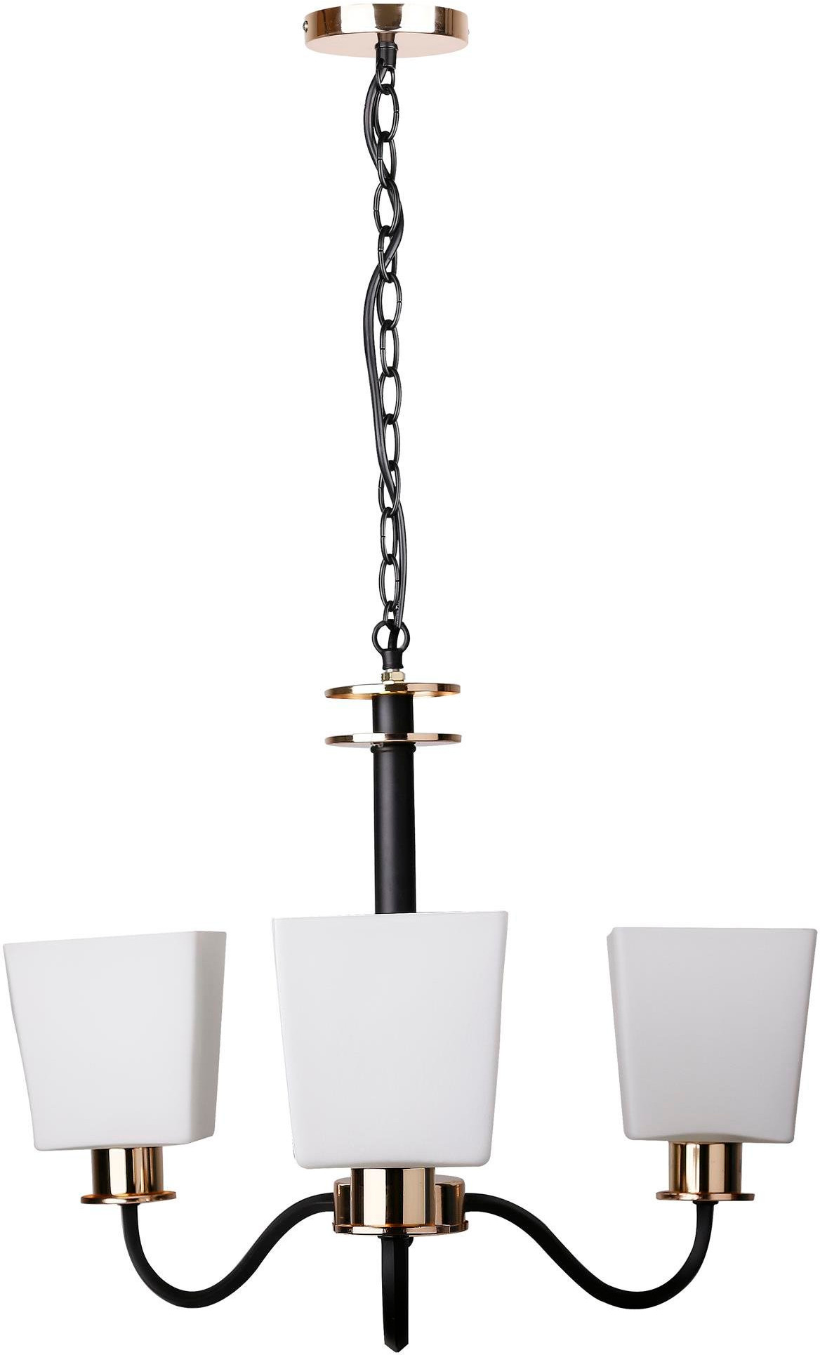 Candellux Schubert lampada sospesa 3x60 W nero-oro 33-74232