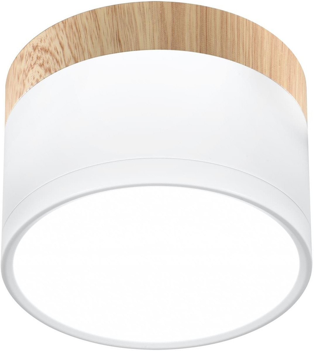 Candellux Tuba lampada da soffitto 1x9 W bianco-legno 2273648