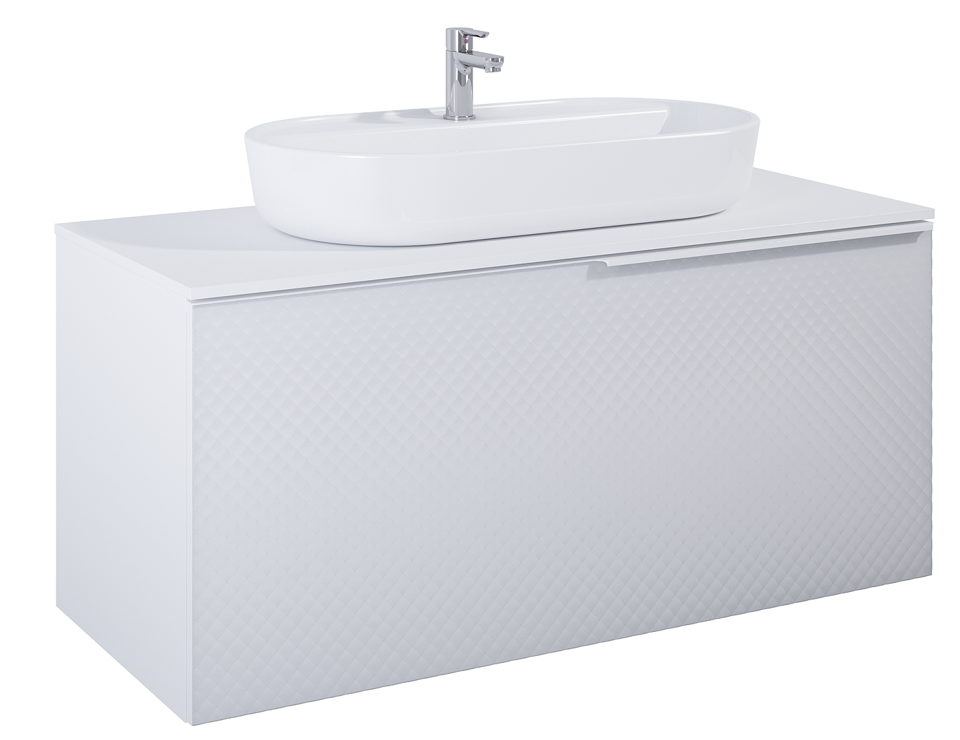 Elita Glam armadietto 122x47.1x54 cm sottolavabo sospeso bianco RE011200165290