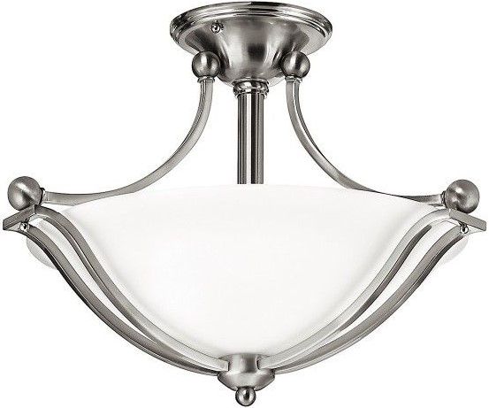 Elstead Lighting Bolla lampada sospesa 2x100 W bianco-argento HK-BOLLA-SF