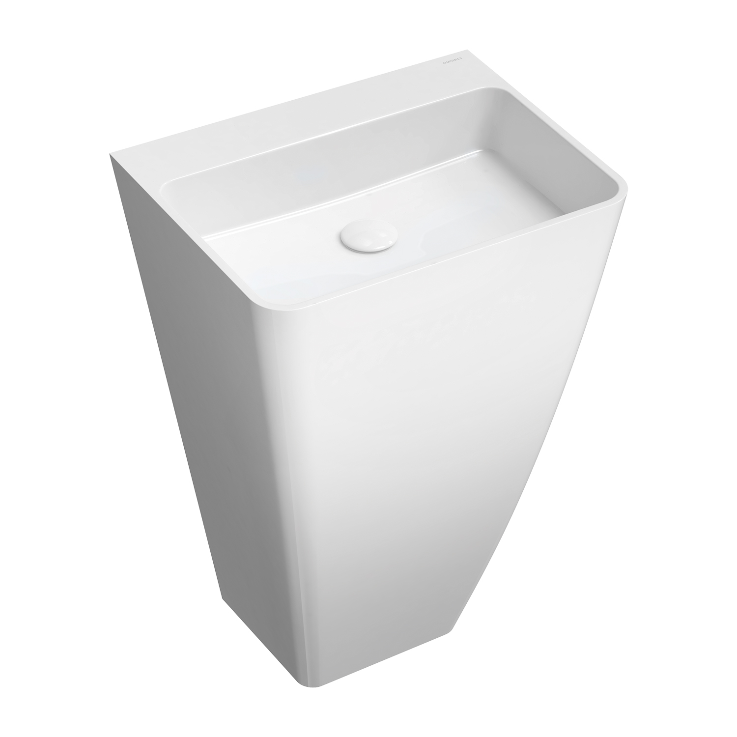 Omnires Parma lavabo 55x43 cm rettangolare freestanding bianco PARMAUWBOBP