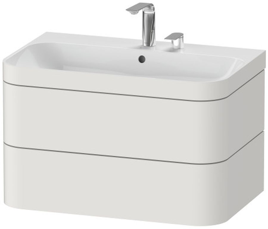 Duravit Happy D.2 lavabo con armadietto 77.5 cm bianco HP4637E3939