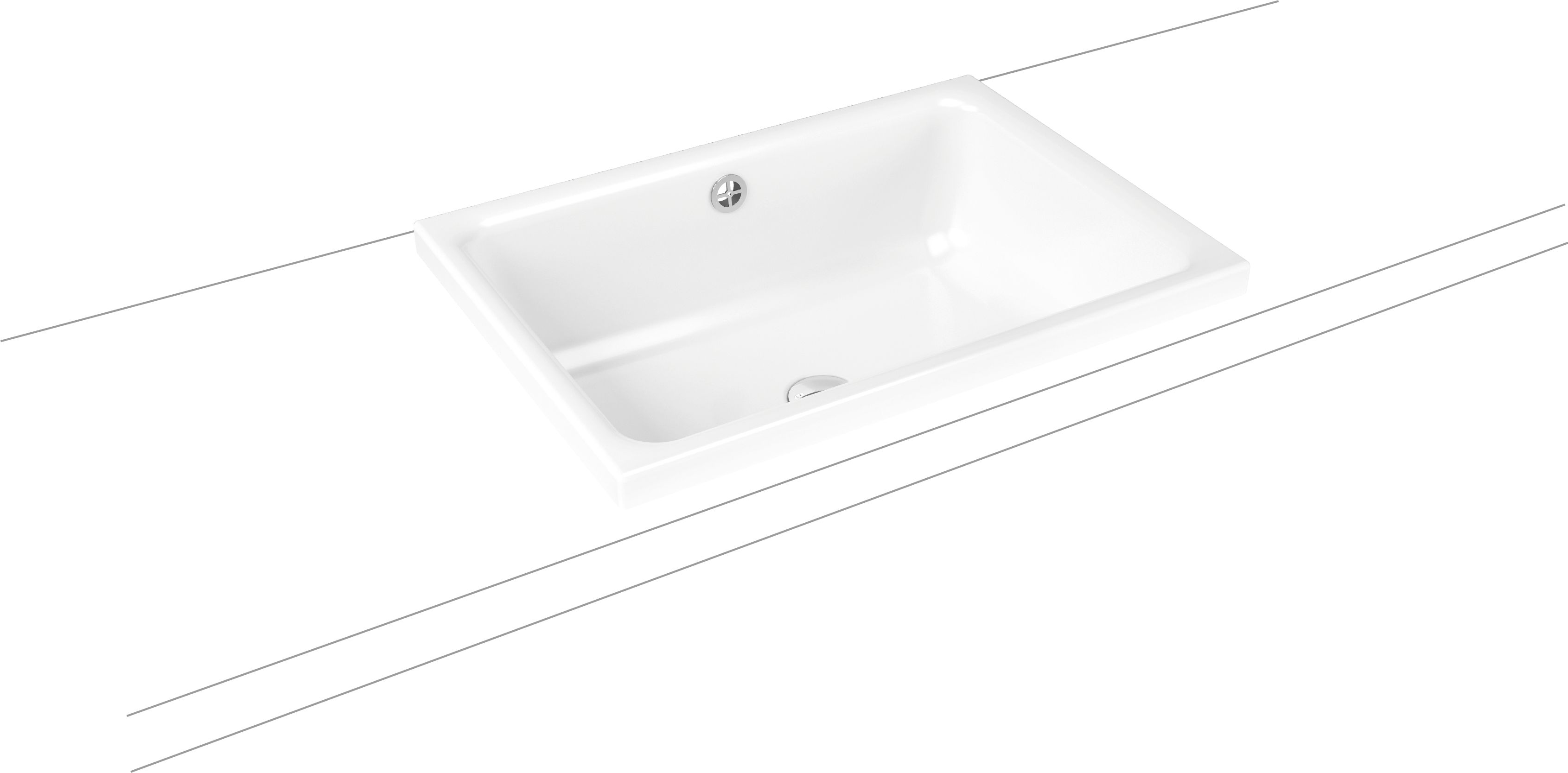 Kaldewei Cayono lavabo 58x41.5 cm rettangolare da incasso bianco 913606000001