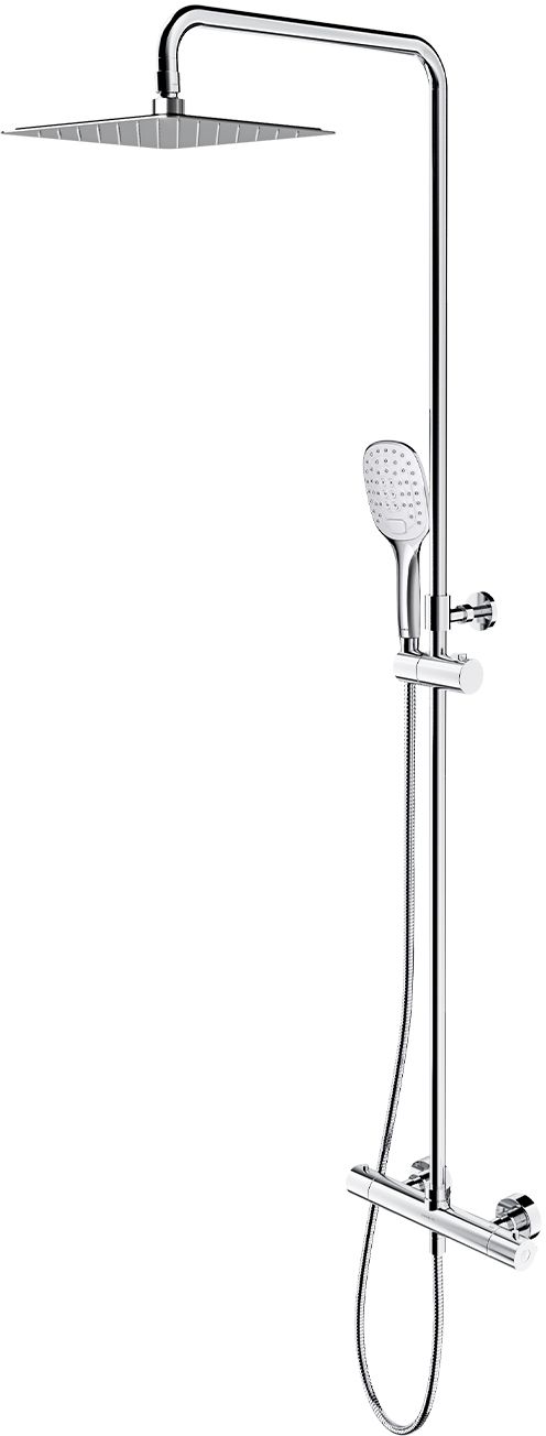 Omnires Y set doccia a parete con termostato con soffione cromo Y1244DCR