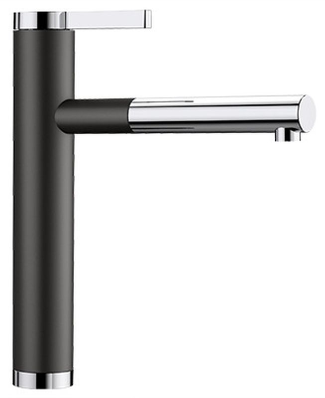 Blanco Linee-S rubinetto da cucina verticale cromo-nero 526171