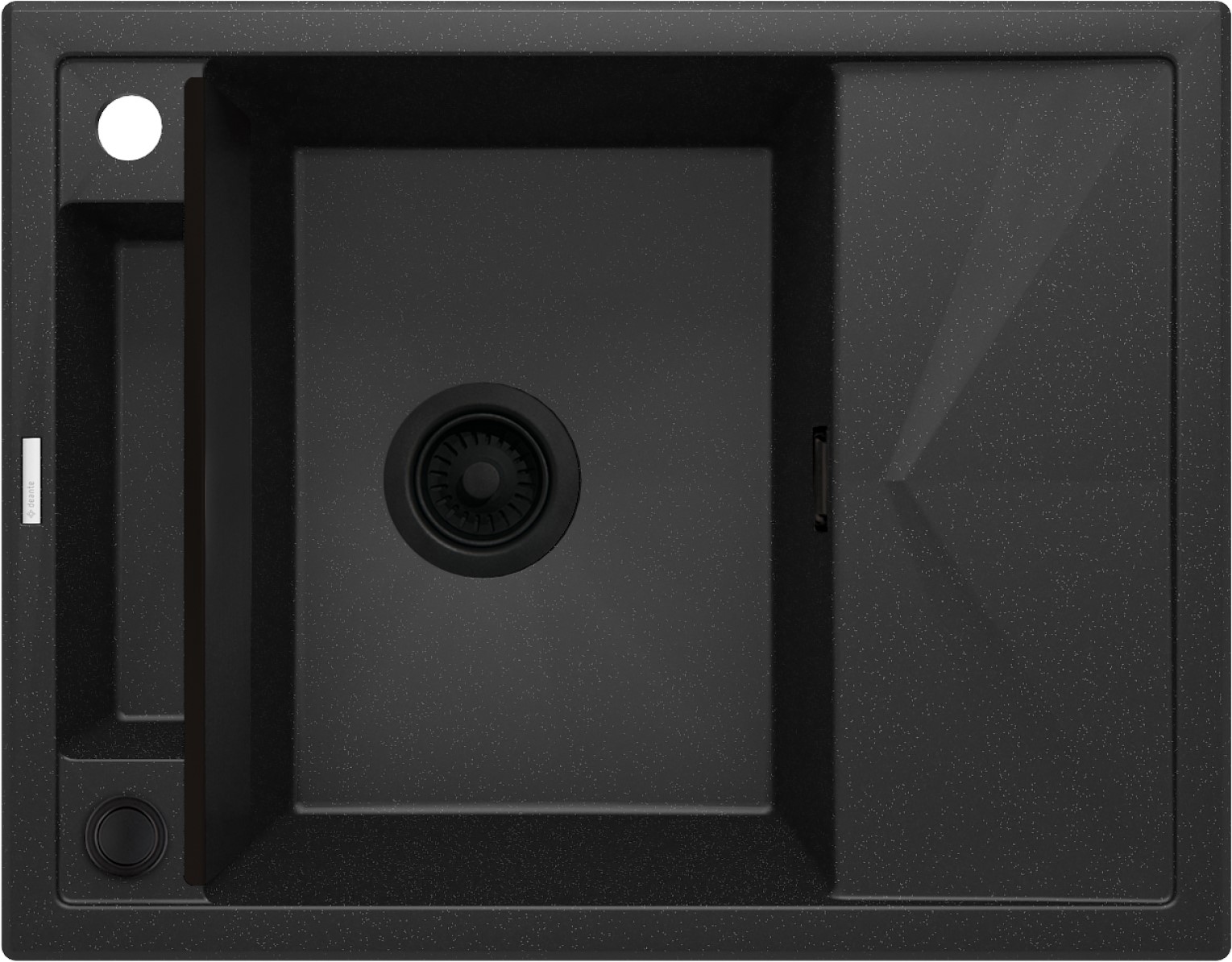 Deante Magnetic lavello in granito 64x50 cm grigio/grafite/inox ZRM_G11A