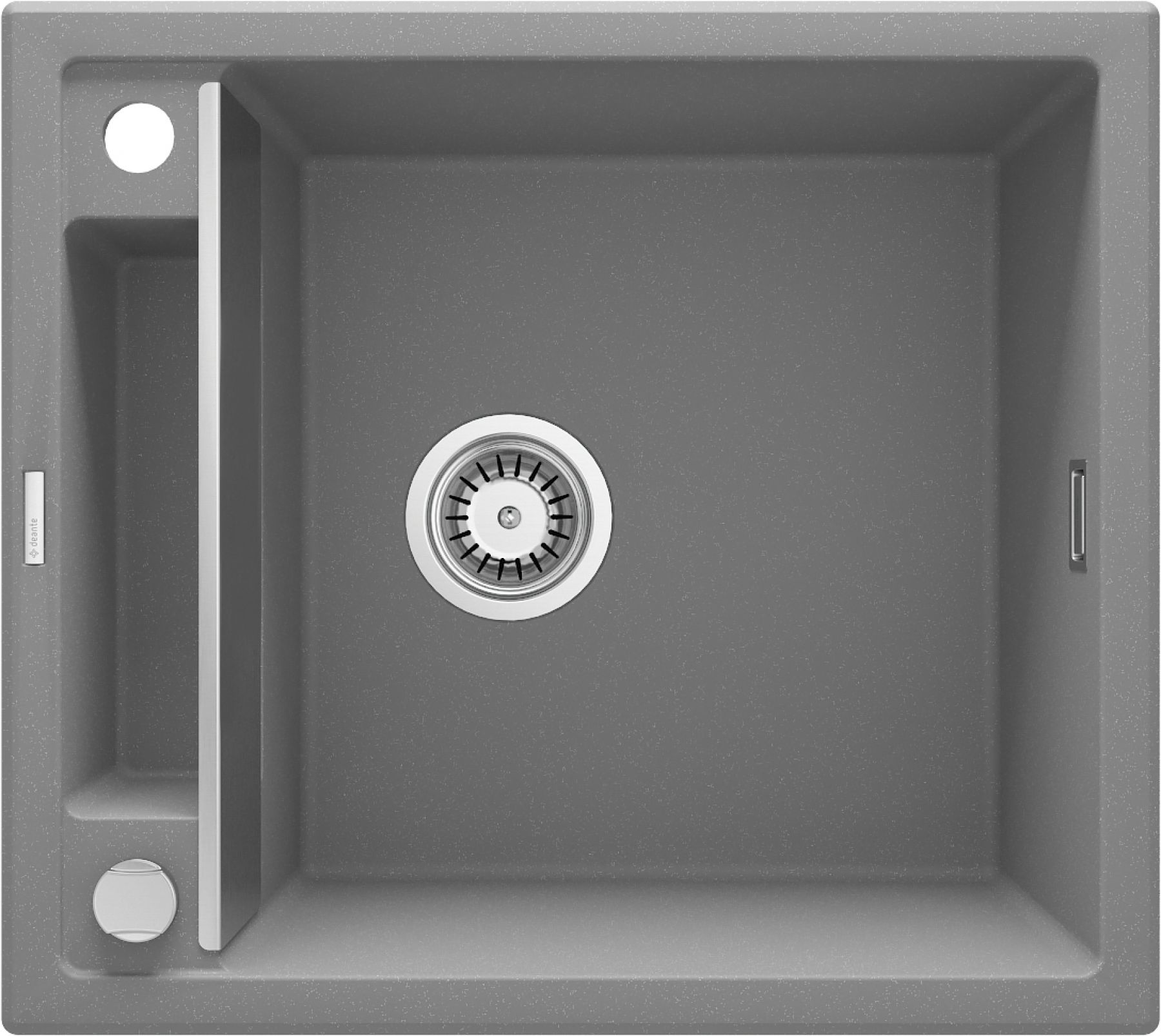 Deante Magnetic lavello in granito 56x50 cm grigio/grafite/inox ZRM_S103