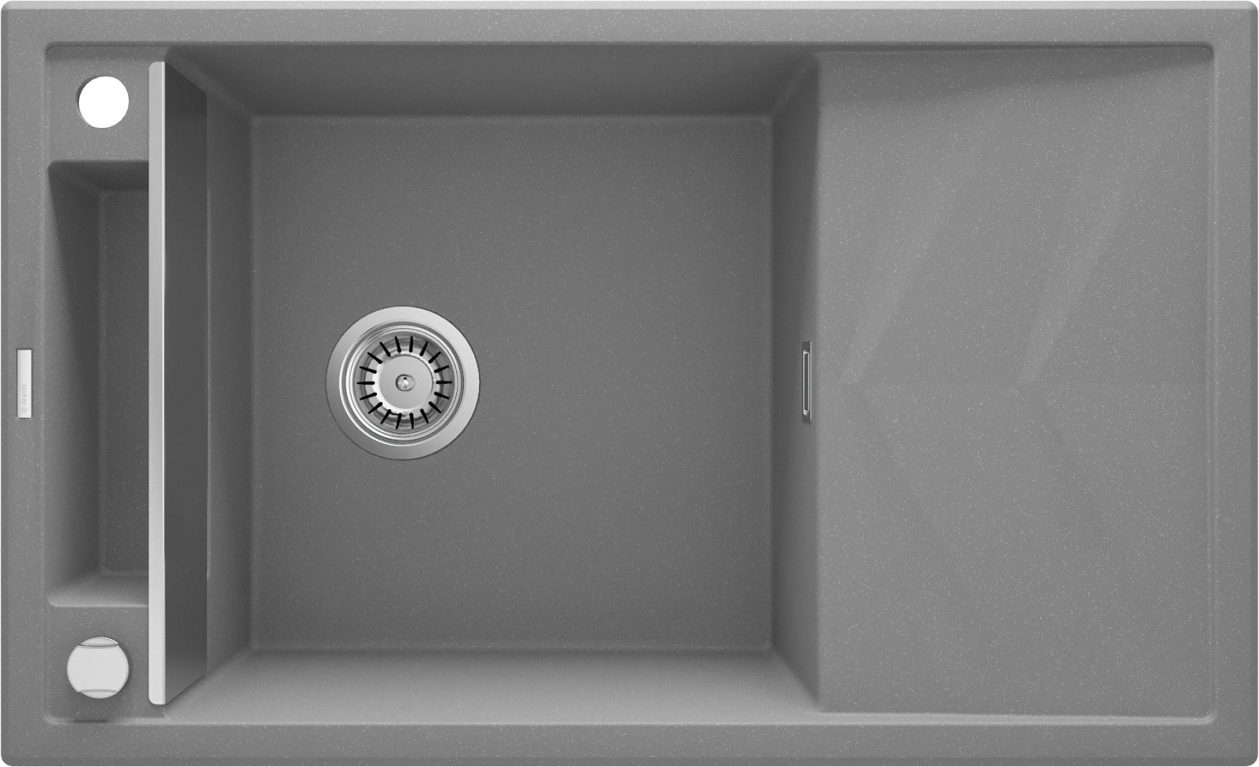 Deante Magnetic lavello in granito 82x50 cm grigio/grafite/inox ZRM_S113