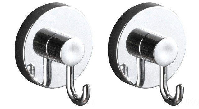 Wenko Vacuum-Loc rund Stah set di ganci argento 20900100