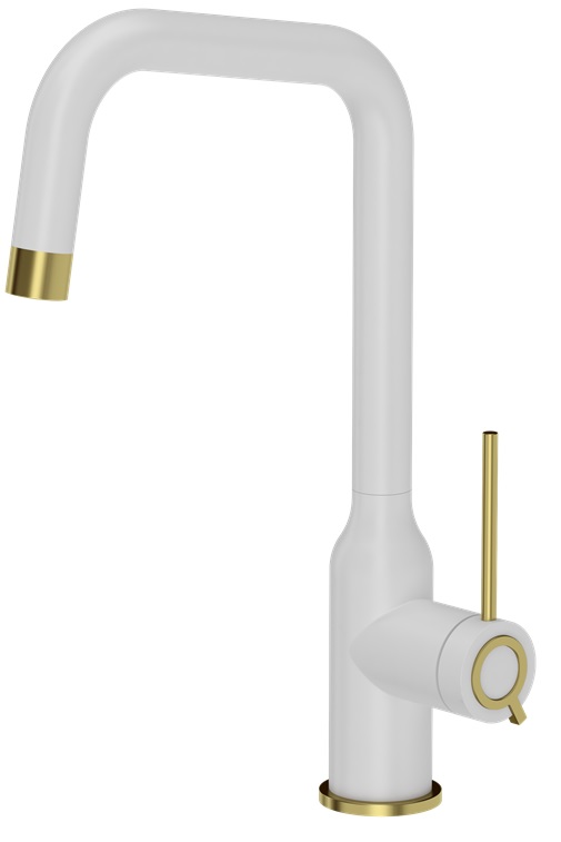 Quadron Natalie Q Line rubinetto da cucina verticale bianco-oro/oro antico 3523501_WHMPVDG1