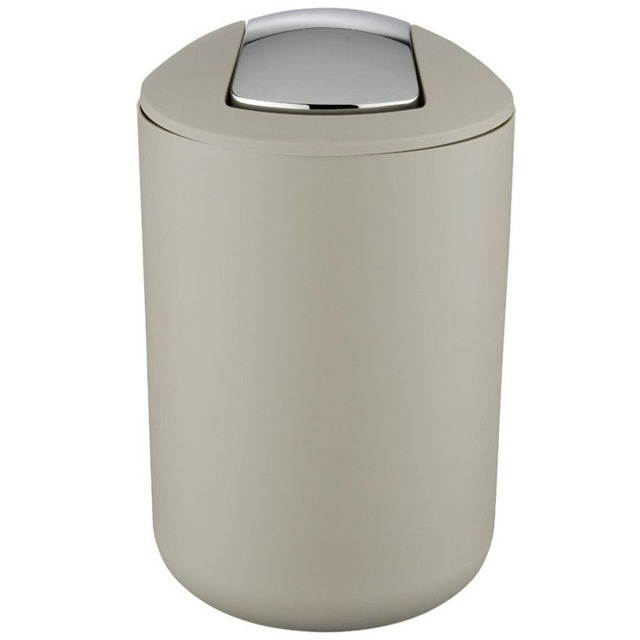 Wenko Brasil secchio della spazzatura 6.5 l cromo-beige 21222100