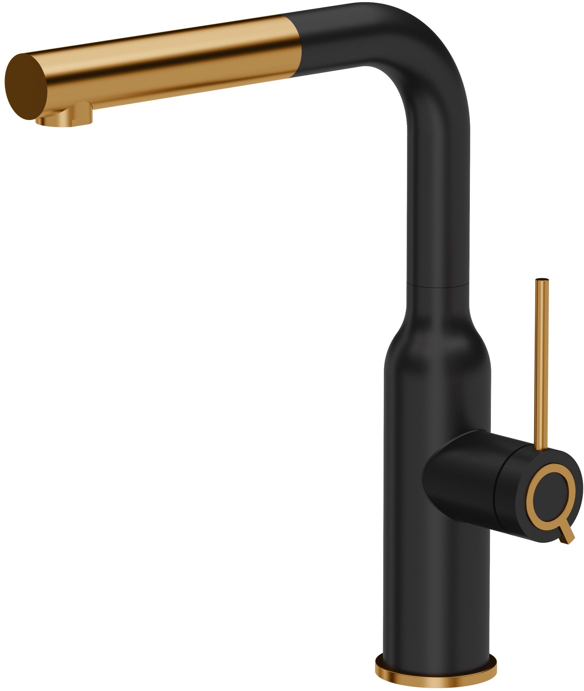 Quadron Angelina Q Line rubinetto da cucina verticale nero-rame 3573500_BLMPVDC1