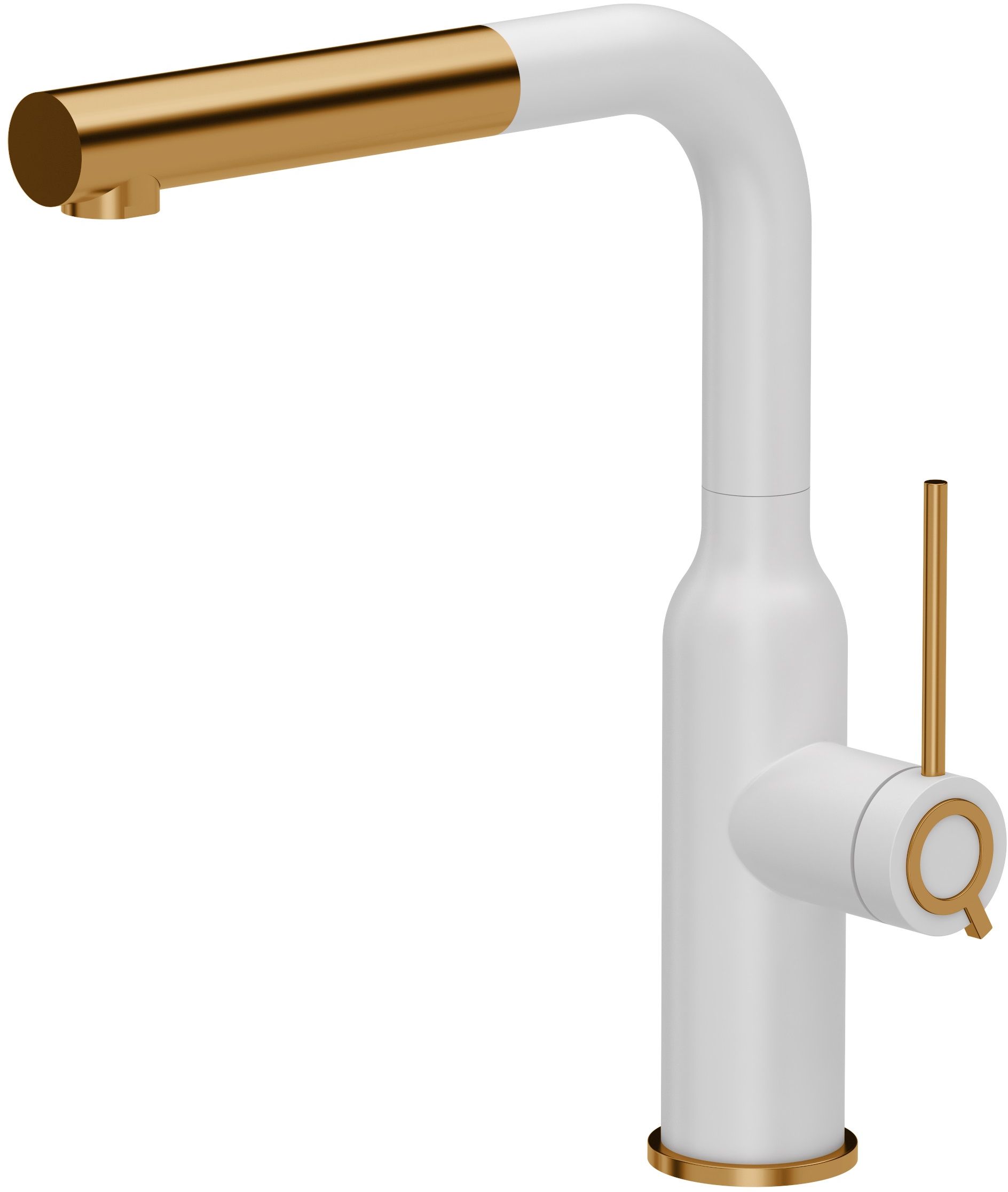 Quadron Angelina Q Line rubinetto da cucina verticale bianco-rame 3573500_WHMPVDC1