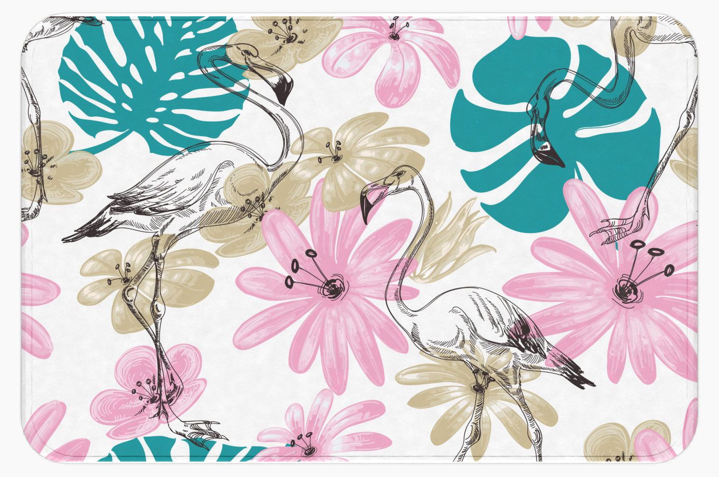 Hyggli tappetino da bagno 60x40 cm rettangolare mix di colori 70-049