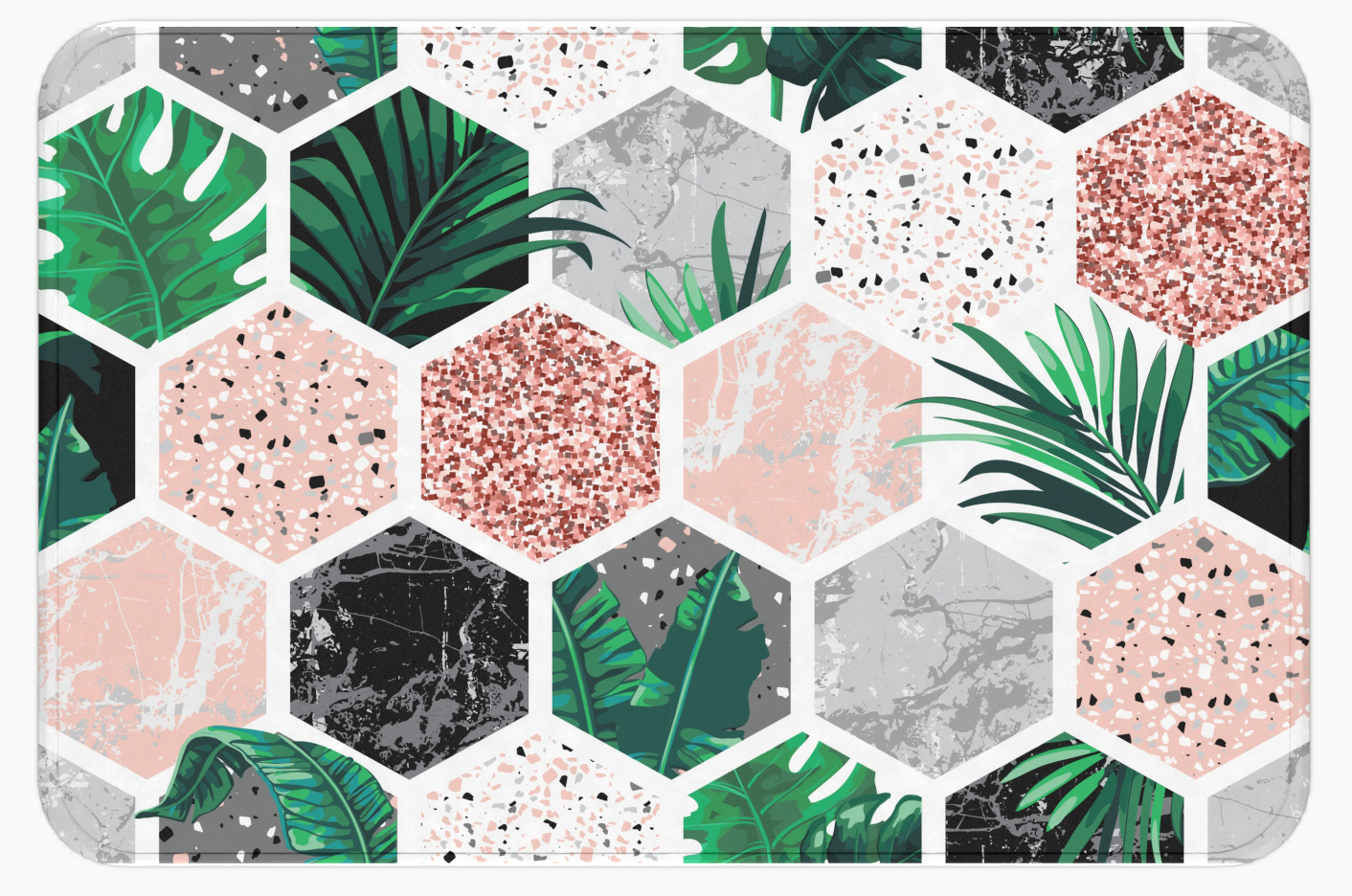 Hyggli tappetino da bagno 60x40 cm rettangolare mix di colori 70-051