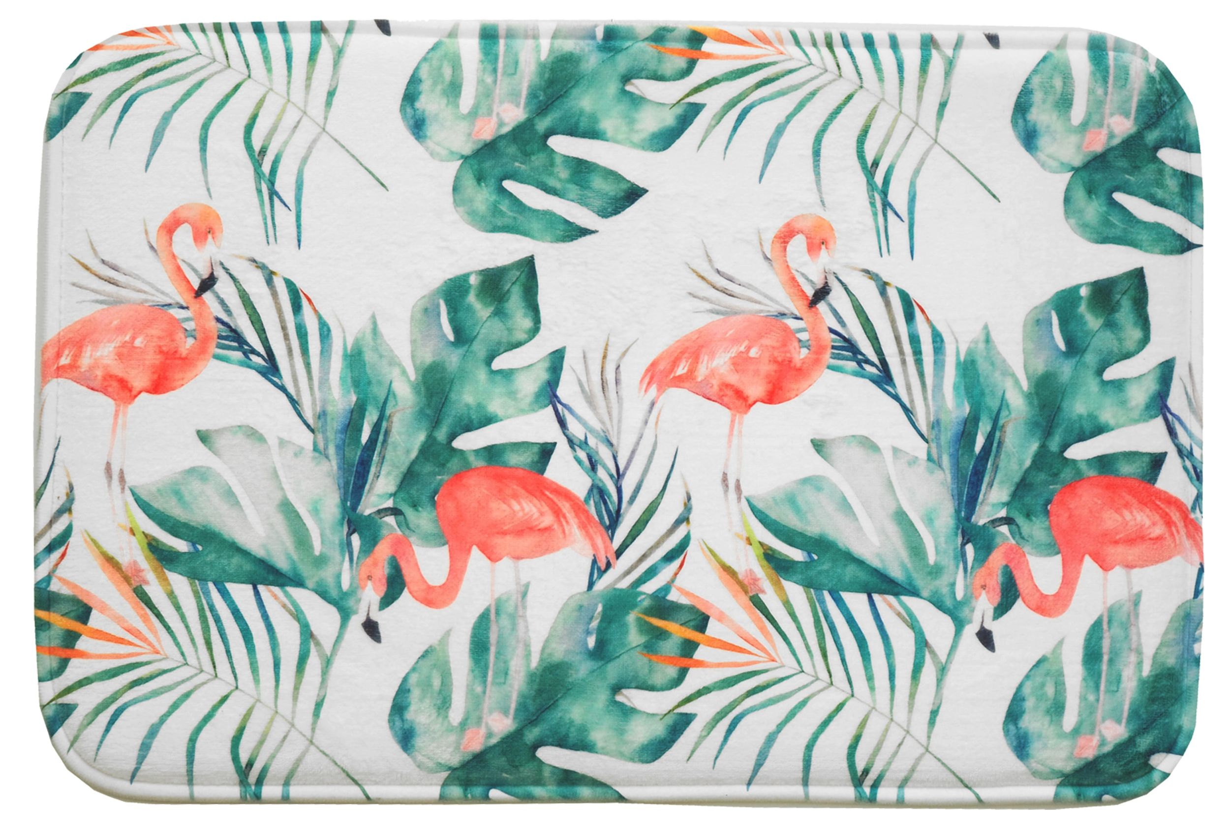 Hyggli Flamingo tappetino da bagno 60x40 cm rettangolare mix di colori 70-059