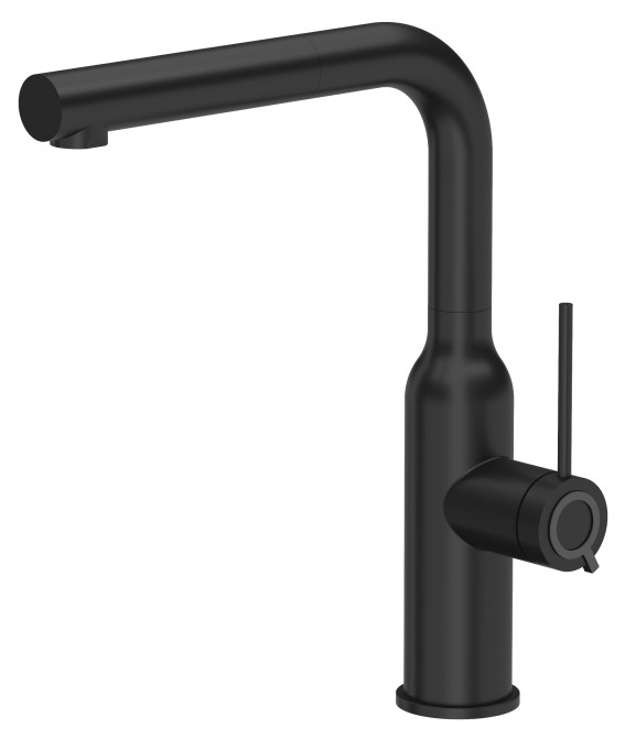 Quadron Angelina Q Line rubinetto da cucina verticale nero 3573500_BLMQS