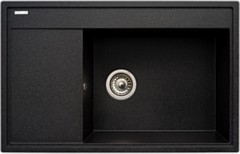 Pyramis Camea lavello in granito 79x50 cm nero 070091201