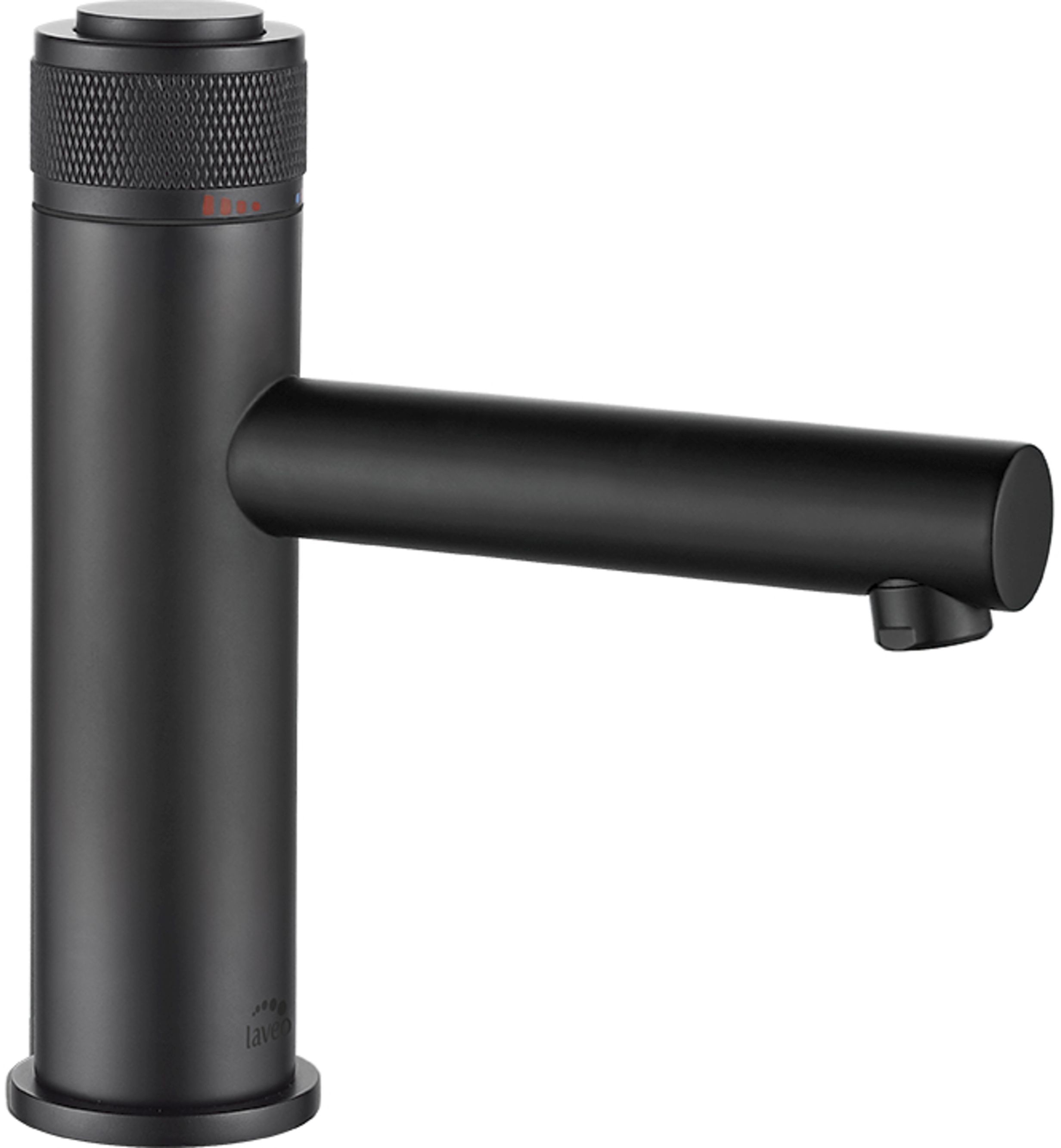 Laveo Volumo rubinetto per lavabo verticale nero BAV722D
