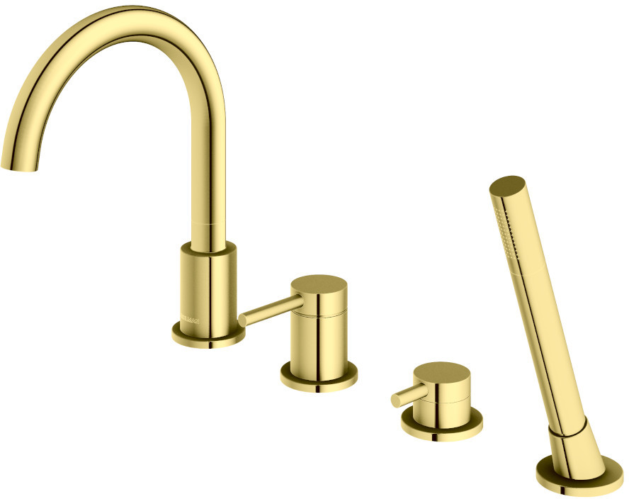 Kohlman Axel Gold rubinetto per vasca e doccia bordo vasca oro QB244AGD