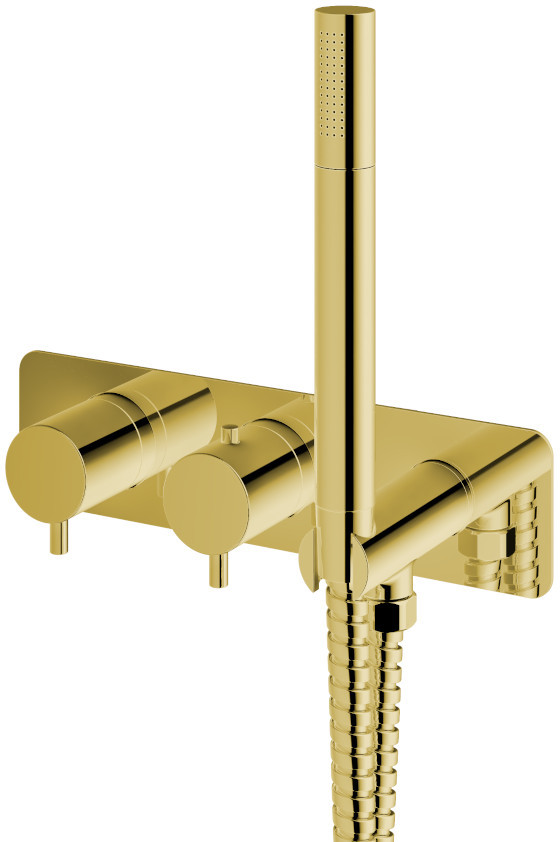 Kohlman Axel Gold rubinetto per vasca e doccia da incasso si oro QW265AGD
