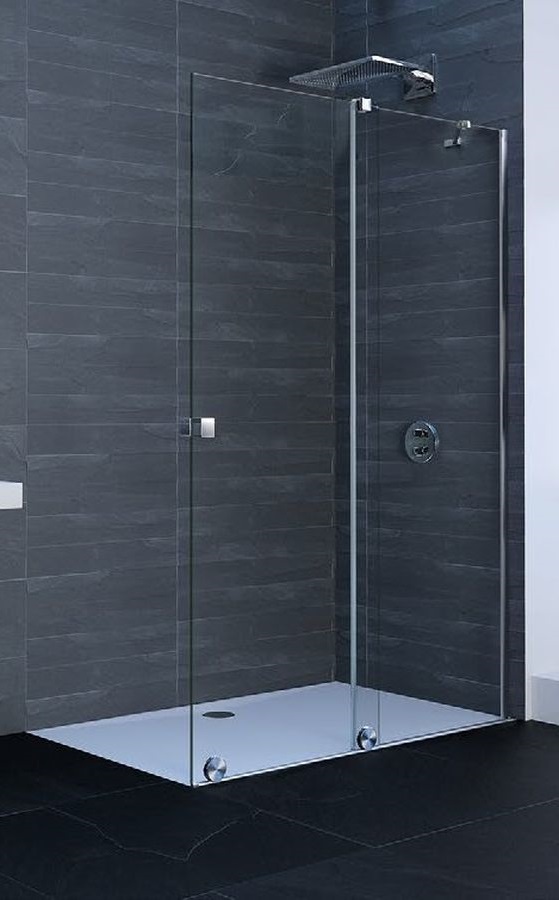 Huppe Xtensa Pure 4-kąt drzwi prysznicowe 120 cm prawe czarny mat/szkło przezroczyste Anti-Plaque XT0223.123.322