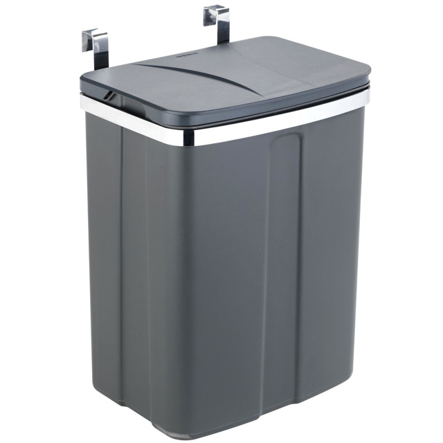 Wenko secchio della spazzatura 12 l grigio 54903100