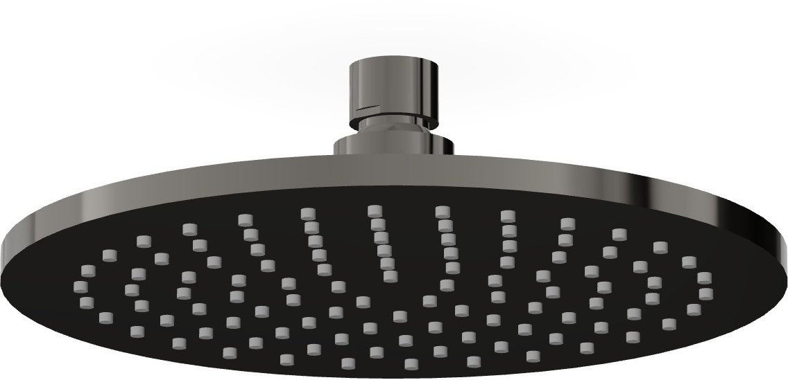 Zucchetti soffione doccia 20x20 cm rotonda nero Z94265.C50