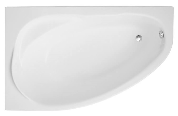 Polimat Marea vasca da bagno angolare 150x100 cm sinistra bianco 00295