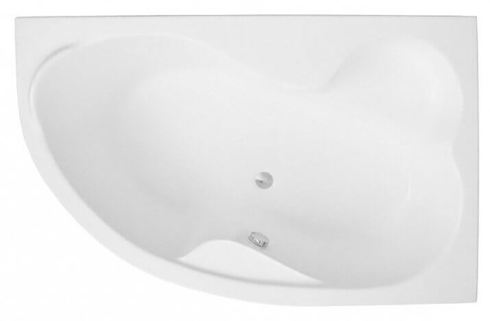 Polimat Mega vasca da bagno angolare 160x105 cm destra bianco 00229