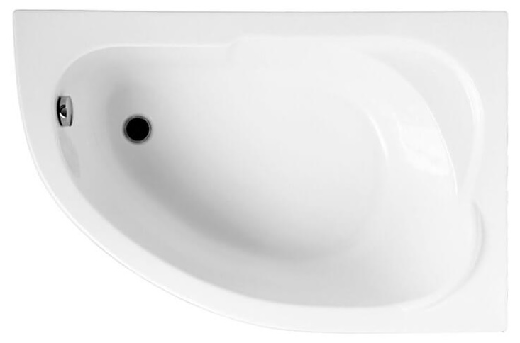 Polimat Standard vasca da bagno angolare 130x85 cm destra bianco 00343