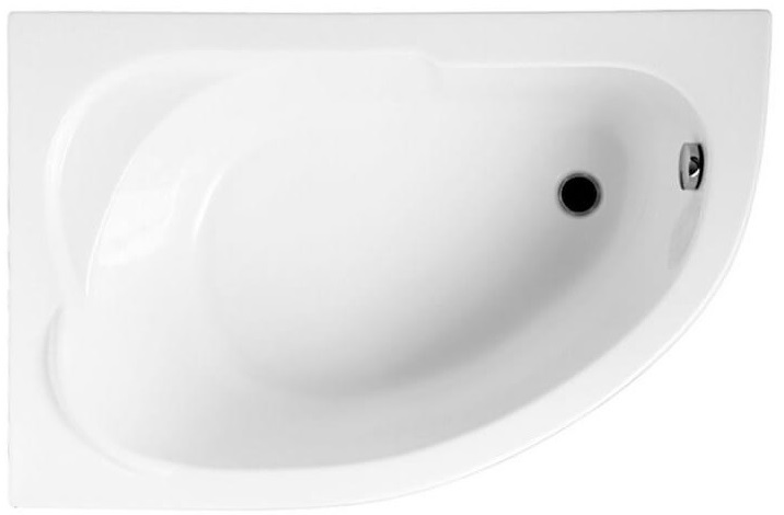 Polimat Standard vasca da bagno angolare 130x85 cm sinistra bianco 00350