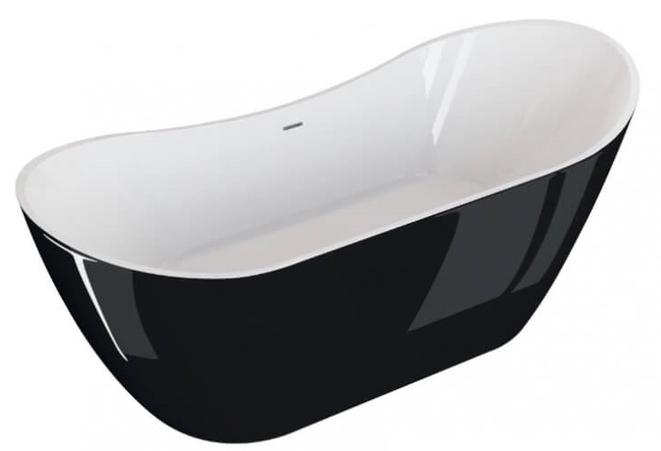 Polimat Abi vasca da bagno freestanding 180x80 cm ovale bicolore 00040