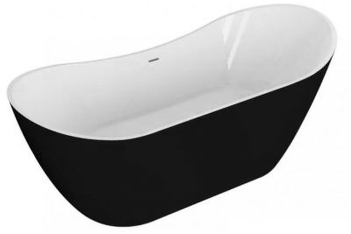 Polimat Abi vasca da bagno freestanding 180x80 cm ovale bicolore 00044