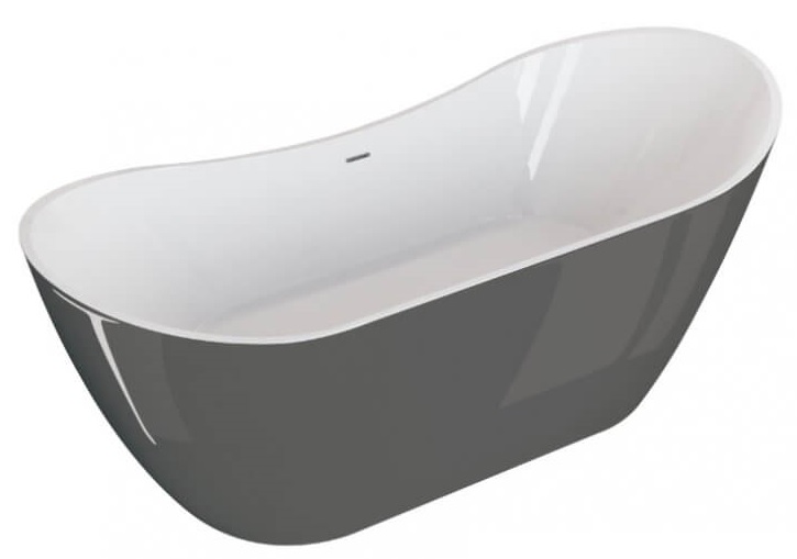 Polimat Abi vasca da bagno freestanding 180x80 cm ovale bicolore 00404