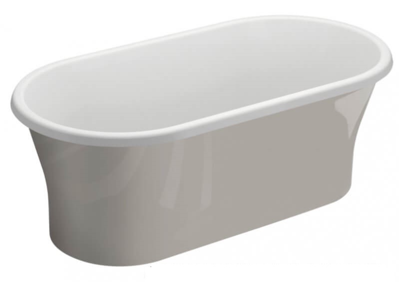 Polimat Amona New vasca da bagno freestanding 150x75 cm ovale bicolore 00412