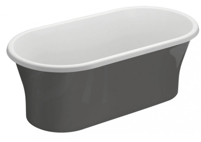 Polimat Amona New vasca da bagno freestanding 150x75 cm ovale bicolore 00413