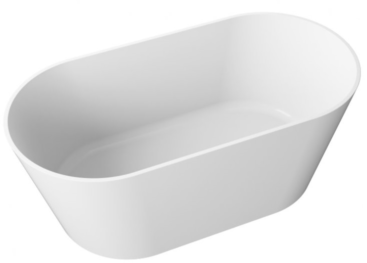 Polimat Ida vasca da bagno freestanding 150x75 cm ovale bianco 00301
