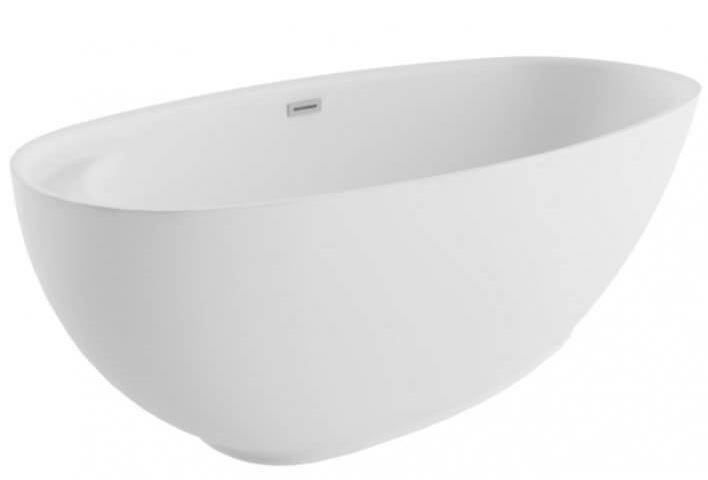 Polimat Kivi vasca da bagno freestanding 165x75 cm ovale bianco 00471
