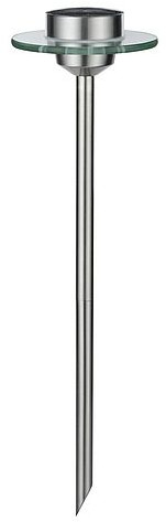 Paulmann Solar Ufo lampada da terra da giardino 1x0.2 W acciaio-trasparente 93764