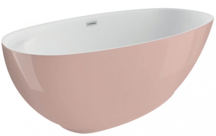 Polimat Kivi vasca da bagno freestanding 165x75 cm ovale bicolore 00474