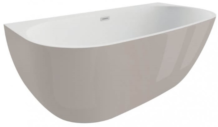 Polimat Risa vasca da bagno a parete 160x80 cm ovale bicolore 00481