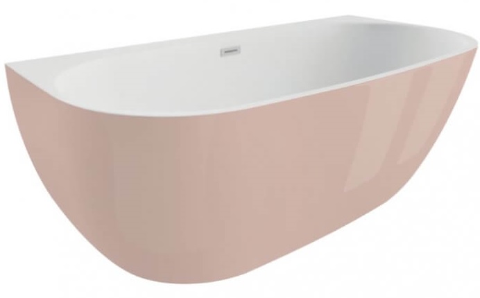 Polimat Risa vasca da bagno a parete 160x80 cm ovale bicolore 00480