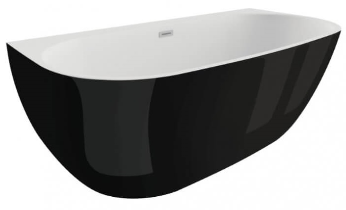 Polimat Risa vasca da bagno a parete 170x80 cm ovale bicolore 00442