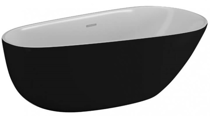 Polimat Shila vasca da bagno freestanding 170x85 cm ovale bicolore 00345